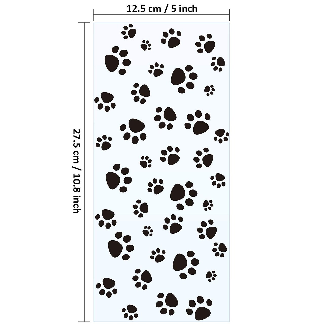 200 Pieces Pet Paw Print Cellophane Bags Dog Party Favor Bags Heat Sealable Treat Bags Dog Paw Gift Bags Cat Candy Bags with 200 Pieces Silver Twist Ties for Pet Treat Party Favor (Black)